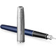 Ручка перьевая Parker SONNET Essentials Metal & Blue Lacquer CT FP F 83 711 фото