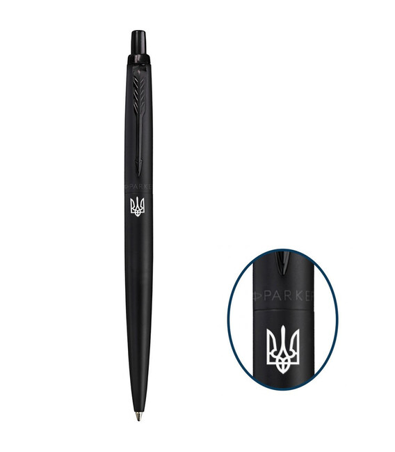 Ручка кулькова Parker JOTTER XL Monochrome Black BT BP Тризуб 12432_TR картинка, зображення, фото