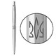 Ручка шариковая Parker JOTTER UKRAINE Stainless Steel CT BP Трезубец ЗСУ (глад.) 16132_T039t фото