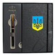 Набор Parker IM UKRAINE Black GT RB Трезубец сине-желтый (ручка-роллер + блокнот Parker) фото