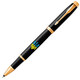 Набор Parker IM UKRAINE Black GT RB Трезубец сине-желтый (ручка-роллер + блокнот Parker) фото