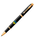 Набір Parker IM UKRAINE Black GT RB Тризуб синьо-жовтий (ручка-ролер + блокнот Parker) картинка, зображення, фото