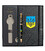Набір Parker IM UKRAINE Black GT RB Тризуб синьо-жовтий (ручка-ролер + блокнот Parker) картинка, зображення, фото