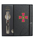 Набор Parker JOTTER ARMY Black CT BP Эмблема ЗСУ (шариковая ручка + блокнот Parker) фото, картинка, изображение