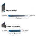 Картриджі Parker Quink /5шт. чорн. блістер 11 416BK картинка, зображення, фото