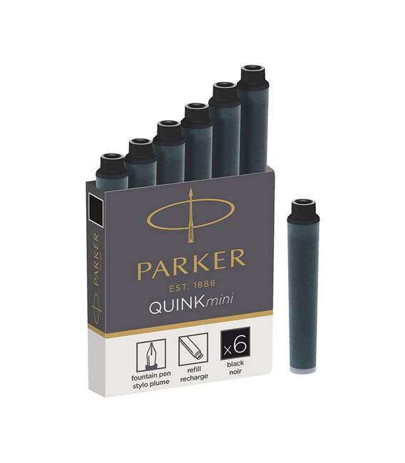 Картриджі Parker Quink Mini /6шт. чорн. 11 510BK картинка, зображення, фото