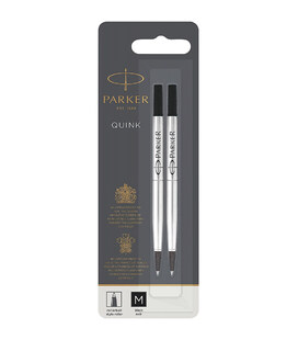 Стержни Parker роллер. черн. средний M блистер 2шт 10 122BK2 фото, картинка, изображение