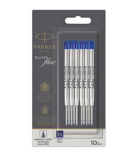 Стержни Parker QuinkFlow шарик. син. средний M блистер 10шт 10 232BLU10 фото, картинка, изображение