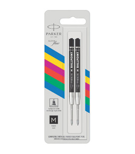 Стержни Parker QuinkFlow шарик. черн. средний M блистер 2шт 10 262BK2 фото, картинка, изображение