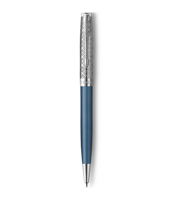 Ручка шариковая Parker SONNET Metal & Blue Lacquer CT BP 68 432 фото, картинка, изображение