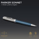 Ручка шариковая Parker SONNET Metal & Blue Lacquer CT BP 68 432 фото