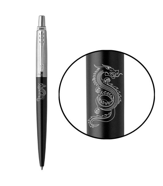Ручка шариковая Parker JOTTER ZODIAC Bond Street Black CT BP Деревянный Дракон 16232_Z302w фото, картинка, изображение