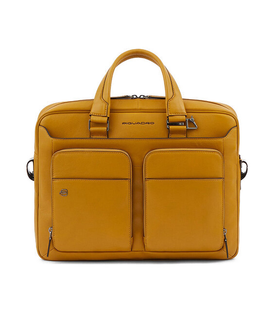 Сумка для ноутбука Piquadro Black Square (B3) Yellow CA2849B3_G фото, картинка, изображение