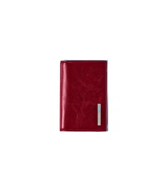 Візитниця Piquadro BL SQUARE/Red для своїх візиток на кнопці (10,8x7,5x1,5) PP1899B2_R картинка, зображення, фото