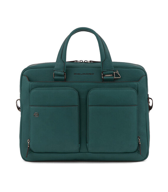Сумка для ноутбука Piquadro Black Square (B3) Cinnabar Green CA2849B3_VE3 фото, картинка, изображение