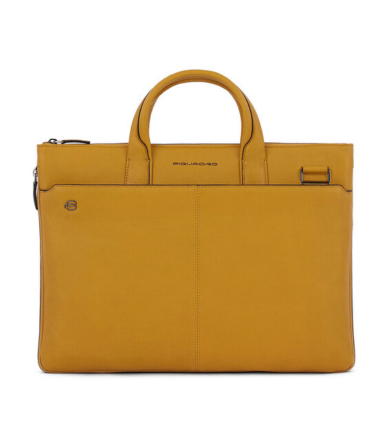 Сумка для ноутбука Piquadro Black Square (B3) Yellow CA4021B3_G фото, картинка, изображение