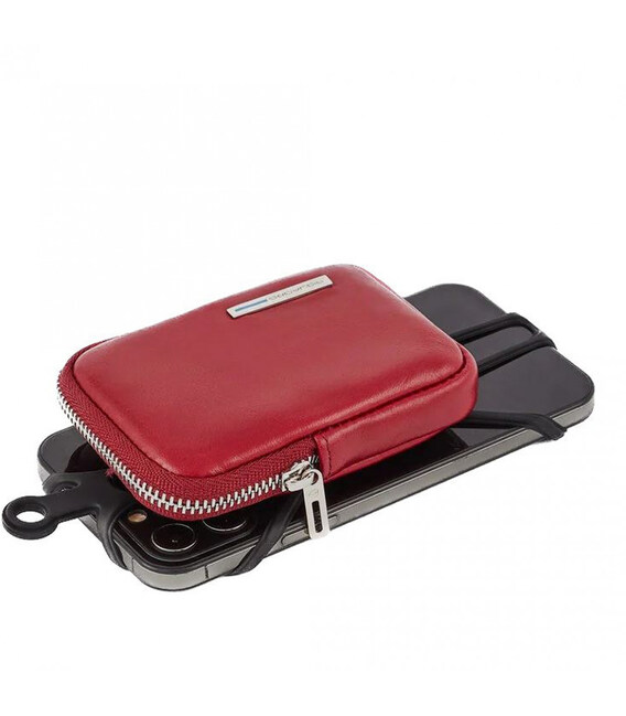 Держатель для смартфона с сумочкой Piquadro Blue Square (B2) Red AC5622B2R_R фото
