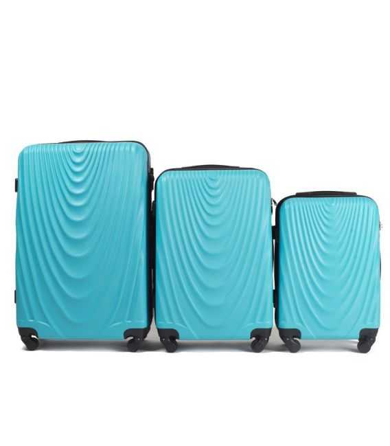 Набор Чемоданов Wings 304 3 в 1 голубой фото, картинка, изображение