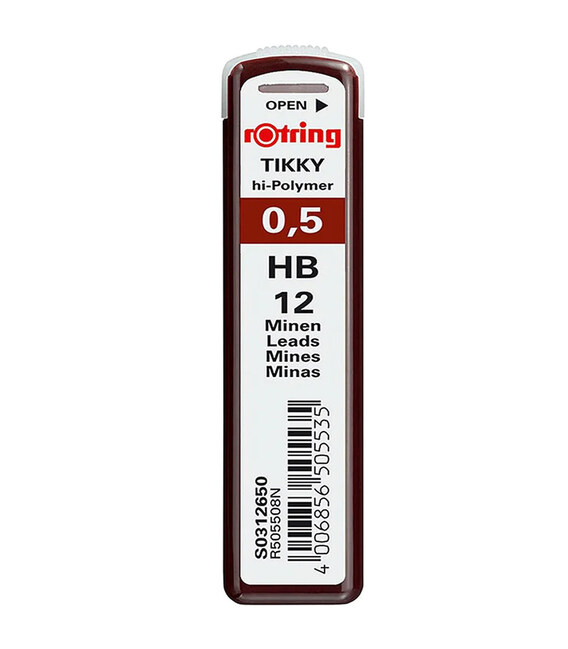 Грифелі Rotring 0,5 мм HB (12) картинка, зображення, фото