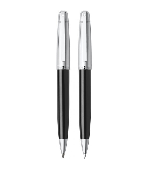 Набір Sheaffer Gift Collection 500 Chrome/Glossy Black CT (кулькова ручка + олівець) картинка, зображення, фото