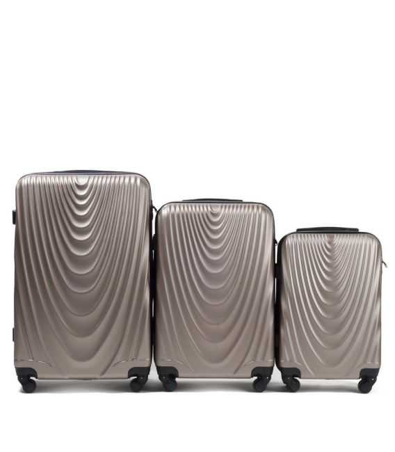 Набір Валіз Wings 304 3 в 1 шампань - картинка, зображення, фото валізи