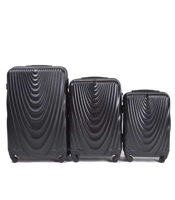 Набір Валіз Wings 304 3 в 1 чорний картинка, зображення, фото