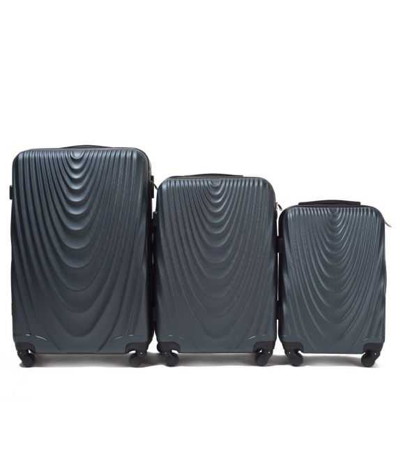 Набір Валіз Wings 304 3 в 1 зелений - картинка, зображення, фото валізи