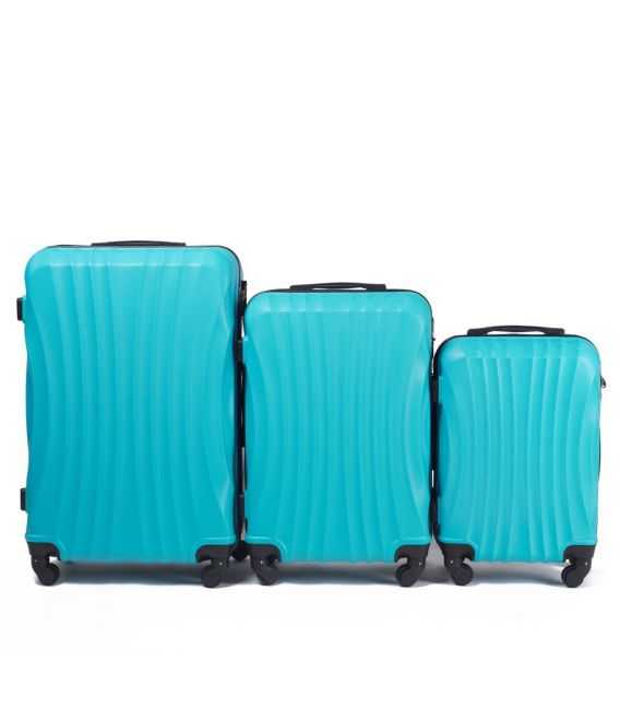 Набор Чемоданов Wings 159 3 в 1 голубой фото, картинка, изображение