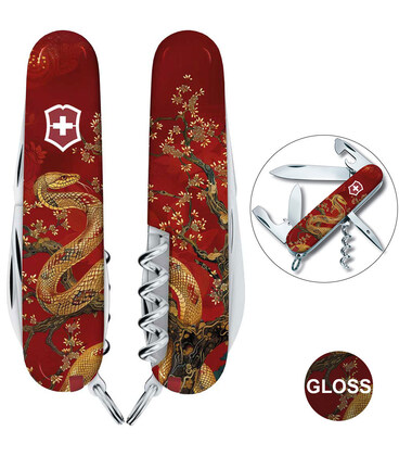Складной нож Victorinox SPARTAN ZODIAC Золотая змея 1.3603.Z4200pk фото, картинка, изображение
