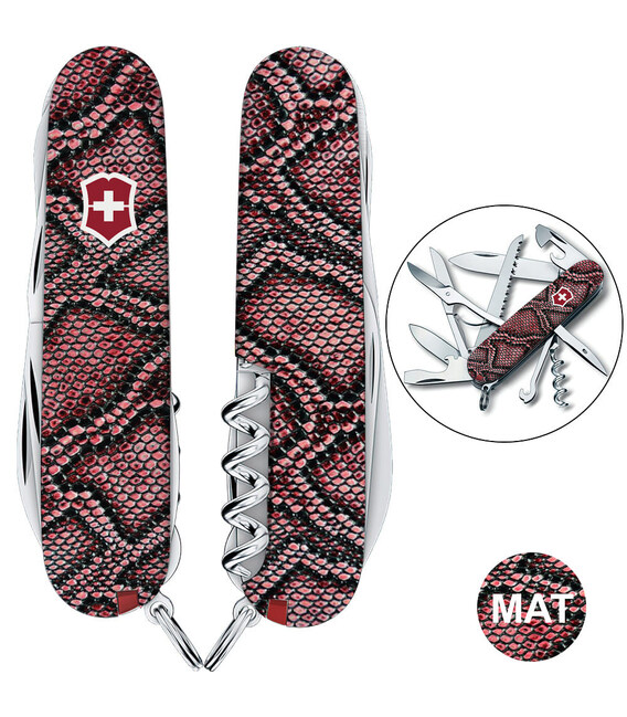 Складной нож Victorinox HUNTSMAN DESIGN Принт Кожа питона 1.3713.R2200pk фото, картинка, изображение