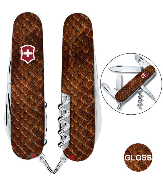 Складной нож Victorinox SPARTAN DESIGN Принт Кожа кобры 1.3603.R2210pk фото, картинка, изображение