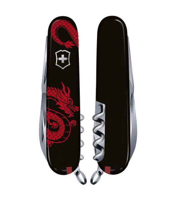 Складаний ніж Victorinox SPARTAN ZODIAC Червоний дракон 1.3603.3.Z3361u - картинка, зображення, фото ножа