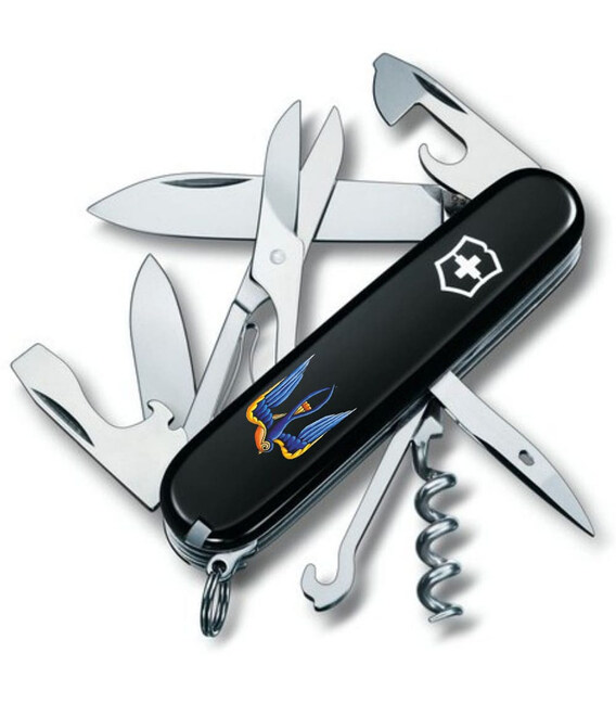 Складной нож Victorinox CLIMBER UKRAINE Трезубец-Ласточка 1.3703.3_T1230u фото, картинка, изображение