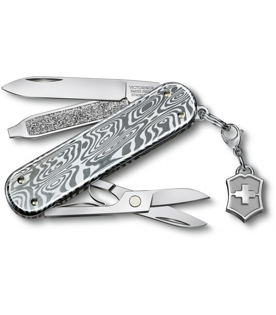 Складаний ніж Victorinox CLASSIC SD Brilliant Damast 0.6221.34 - картинка, зображення, фото ножа