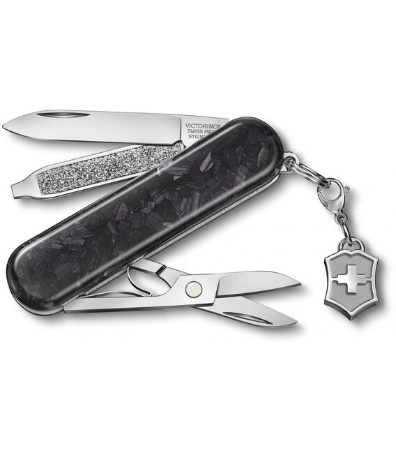 Складаний ніж Victorinox CLASSIC SD Brilliant Carbon 0.6221.90 - картинка, зображення, фото ножа