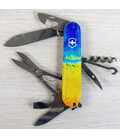 Складаний ніж Victorinox CLIMBER UKRAINE Жовто-синій малюнок 1.3703.7.T3100pw картинка, зображення, фото