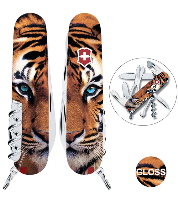 Складной нож Victorinox CLIMBER ANIMAL Тигр 1.3703.F1030pw фото, картинка, изображение