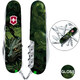 Складаний ніж Victorinox HUNTSMAN ZODIAC Зелений дерев'яний дракон 1.3713.3.Z3240p - картинка, зображення, фото ножа