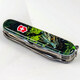 Складаний ніж Victorinox HUNTSMAN ZODIAC Зелений дерев'яний дракон 1.3713.3.Z3240p - картинка, зображення, фото ножа