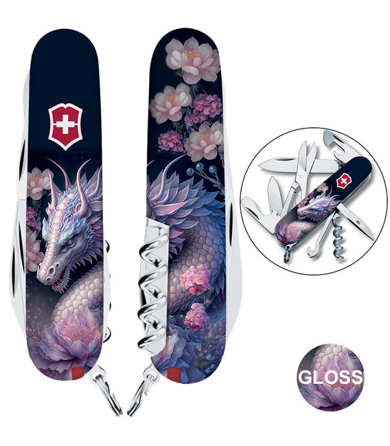 Складаний ніж Victorinox CLIMBER ZODIAC Чарівний дракон 1.3703.3.Z3280p - картинка, зображення, фото ножа