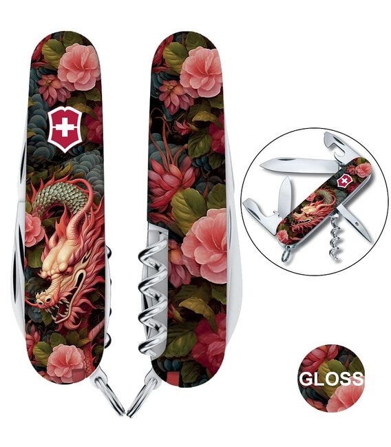 Складной нож Victorinox SPARTAN ZODIAC Китайский зеленый дракон 1.3603.Z3300p фото, картинка, изображение