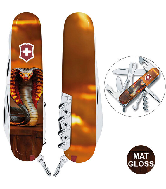 Складной нож Victorinox CLIMBER ZODIAC Пламенная кобра 1.3703.Z4250pk фото, картинка, изображение