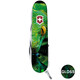 Складаний ніж Victorinox HUNTSMAN ZODIAC Зелена дерев'яна змія 1.3713.3.Z4310pk - картинка, зображення, фото ножа