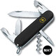 Складной нож Victorinox SPARTAN MAT черный матовый лак с желт.лого 1.3603.3.M0008p фото