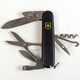 Складной нож Victorinox CLIMBER MAT черный матовый лак с желт.лого 1.3703.3.M0008p фото