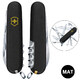 Складной нож Victorinox HUNTSMAN MAT черный матовый лак с желт.лого 1.3713.3.M0008p фото