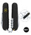 Складной нож Victorinox HUNTSMAN MAT черный матовый лак с желт.лого 1.3713.3.M0008p фото, картинка, изображение