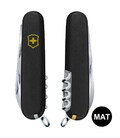 Складной нож Victorinox HUNTSMAN MAT черный матовый лак с желт.лого 1.3713.3.M0008p фото, картинка, изображение