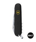 Складной нож Victorinox HUNTSMAN MAT черный матовый лак с желт.лого 1.3713.3.M0008p фото, картинка, изображение