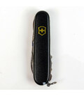 Складной нож Victorinox HUNTSMAN MAT черный матовый лак с желт.лого 1.3713.3.M0008p фото, картинка, изображение